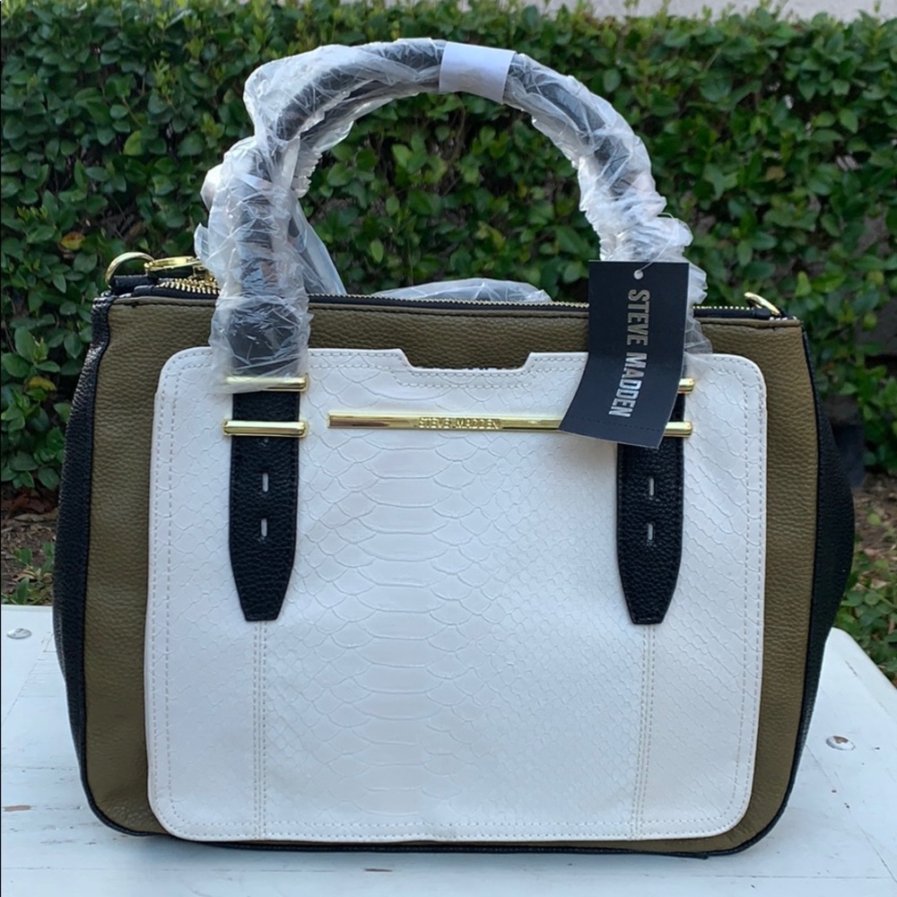 New Steve Madden Purse Bag Olive Tote
